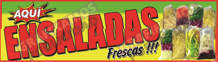 LETRERO ENSALADAS
